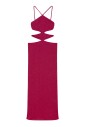 fuchsia-gekruiste-band-cut-out-jurk