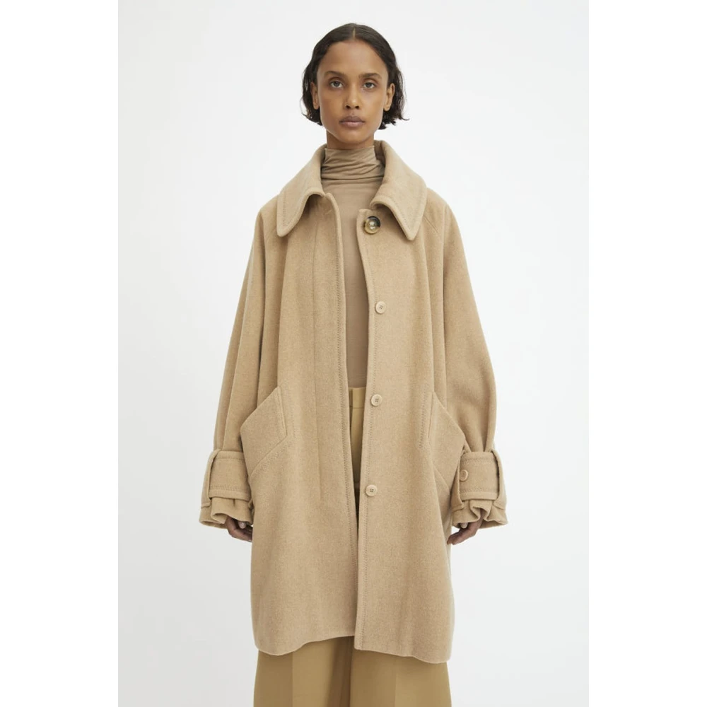 Rodebjer Oversized Kamelenwollen Jas Brown Dames