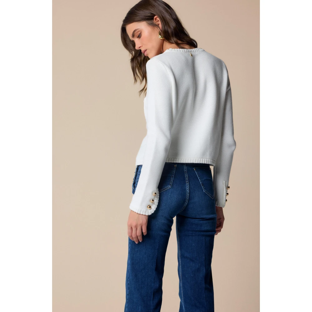 Kocca Stijlvolle Cardigans voor een Chic Look White Dames