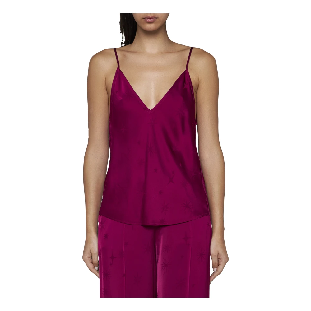 Forte Elegante Zijden Top Red Dames