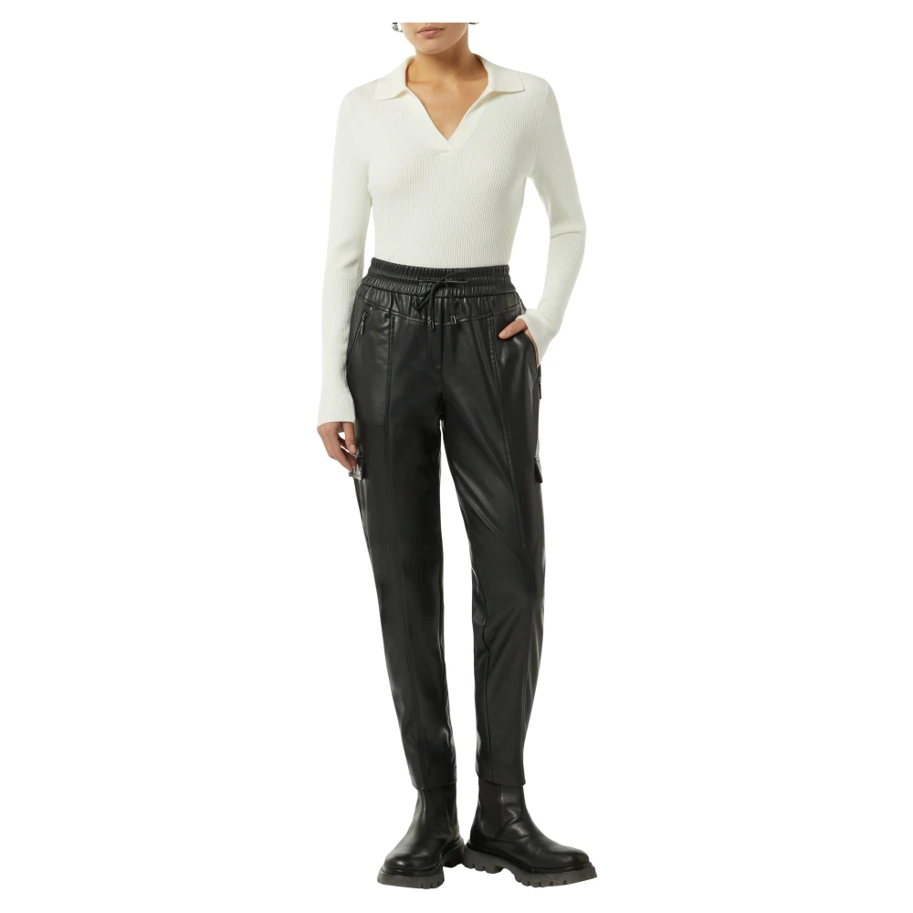 comma Cargo Pocket Business Jogger Broek Black Dames