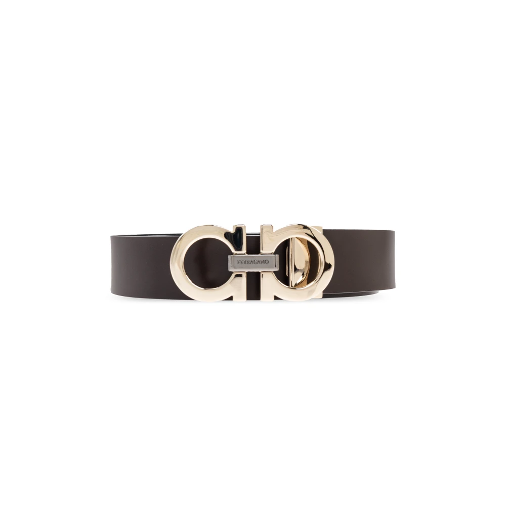 Ferragamo Mannelijk Bruin Accessoires Heren, 110 Cm, Leer, Omkeerbare Riem