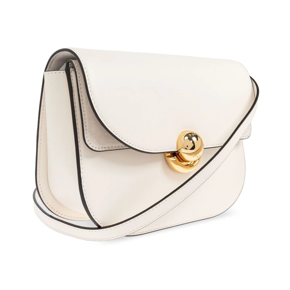 Furla Beige Foldover Clip Tas Beige Dames