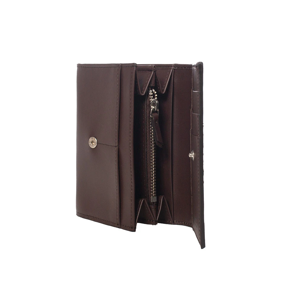 Orciani Kleine leren envelopportemonnee Brown Dames