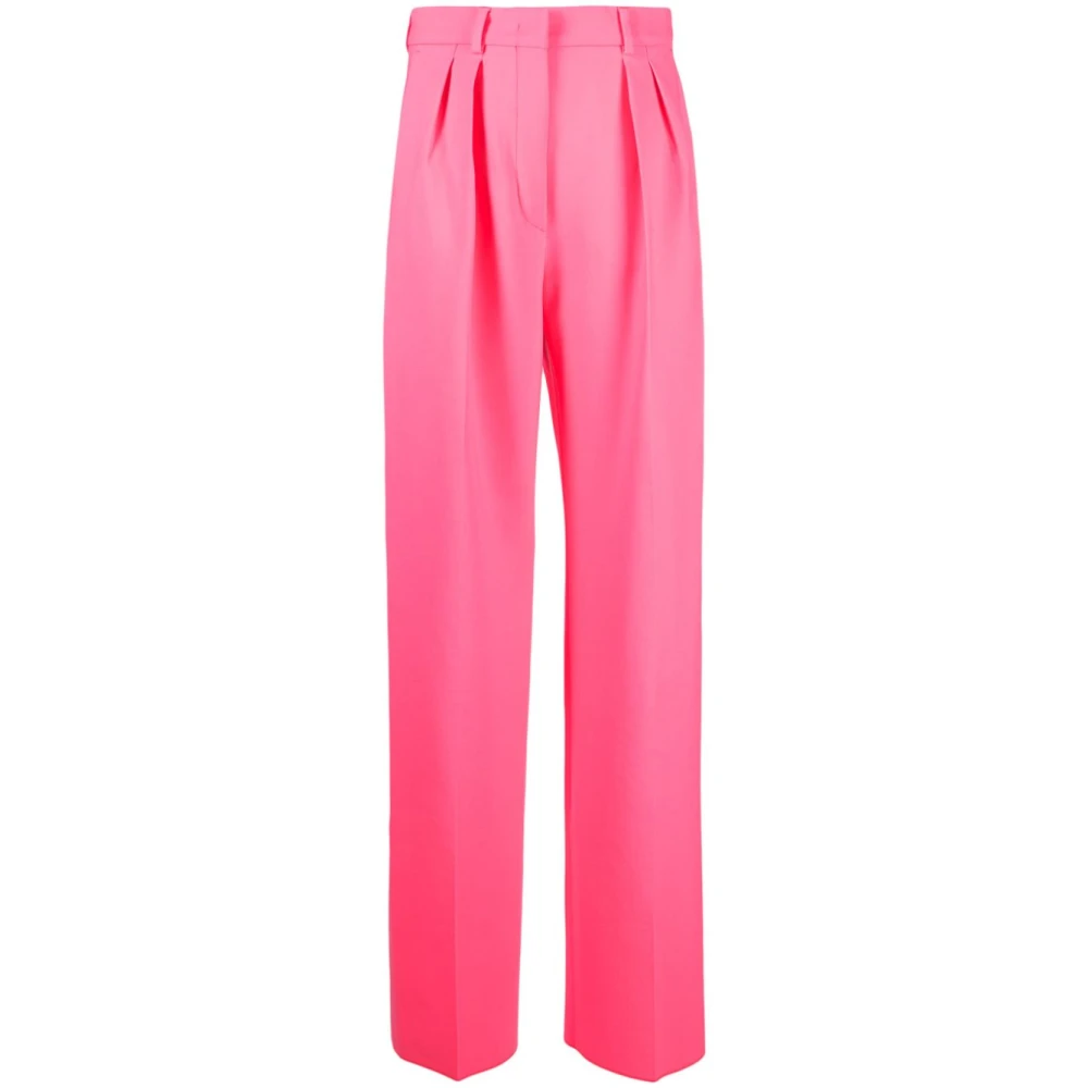 SPORTMAX Fuchsia Wide-Leg Tailored Trousers Pink Dames