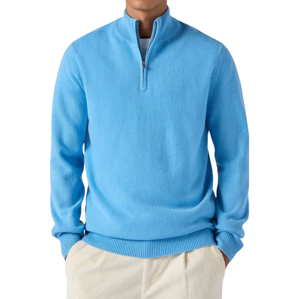 Mc2 Saint Barth Men's Blue Turtlenecks, M, Jumpers