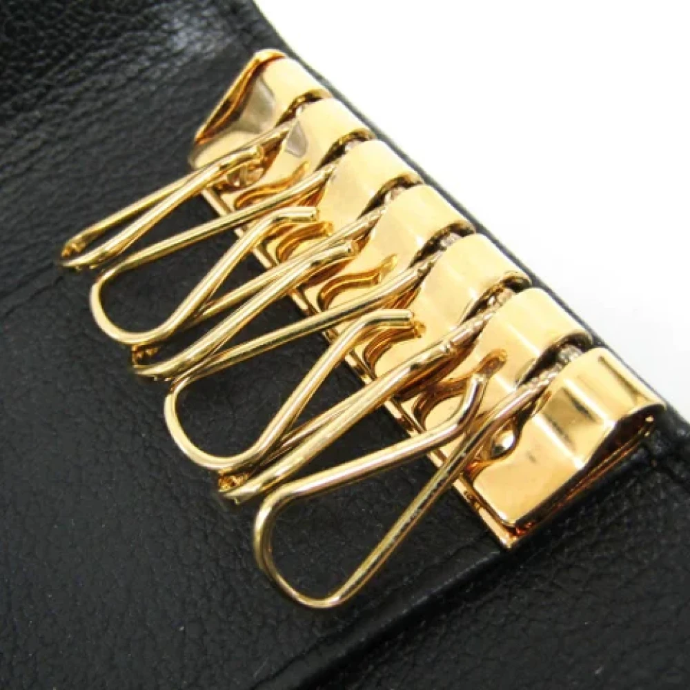 Chanel Vintage Pre-owned Leather home-office Black Dames