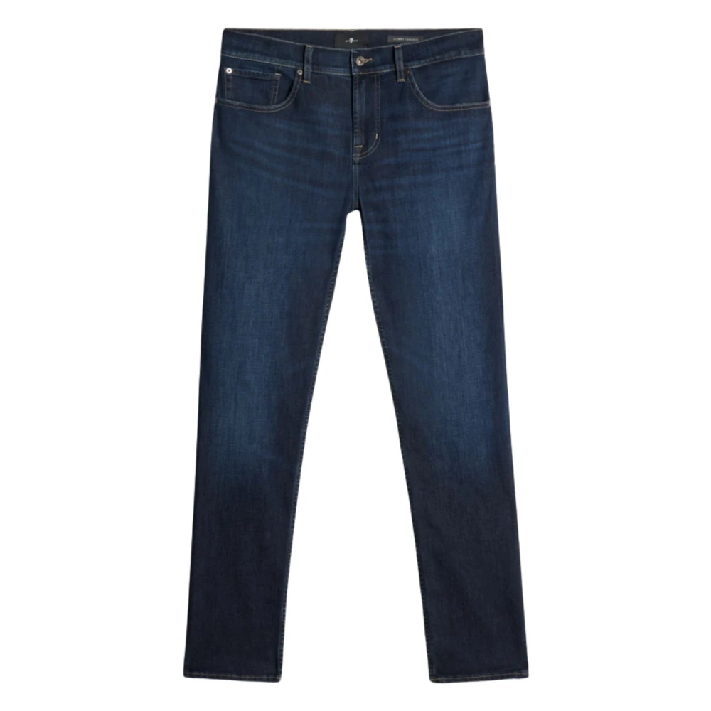 7 For All Mankind Slimmy Tapered Jeans - Male - Slim Fit Jeans - Blue - W38 - Jeans