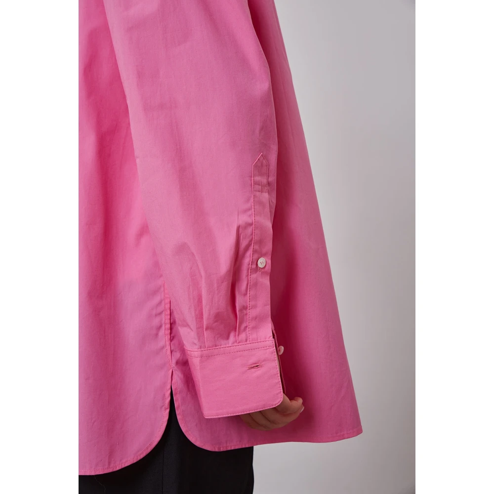 Loulou Studio Kleurrijke Katoen-Poplin Shirt Pink Dames