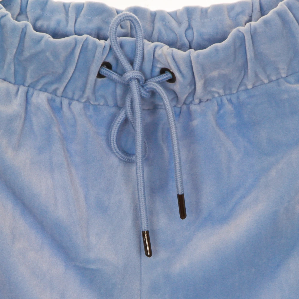 Karl Kani Velvet Lichtblauwe Chenille Broek Blue Dames