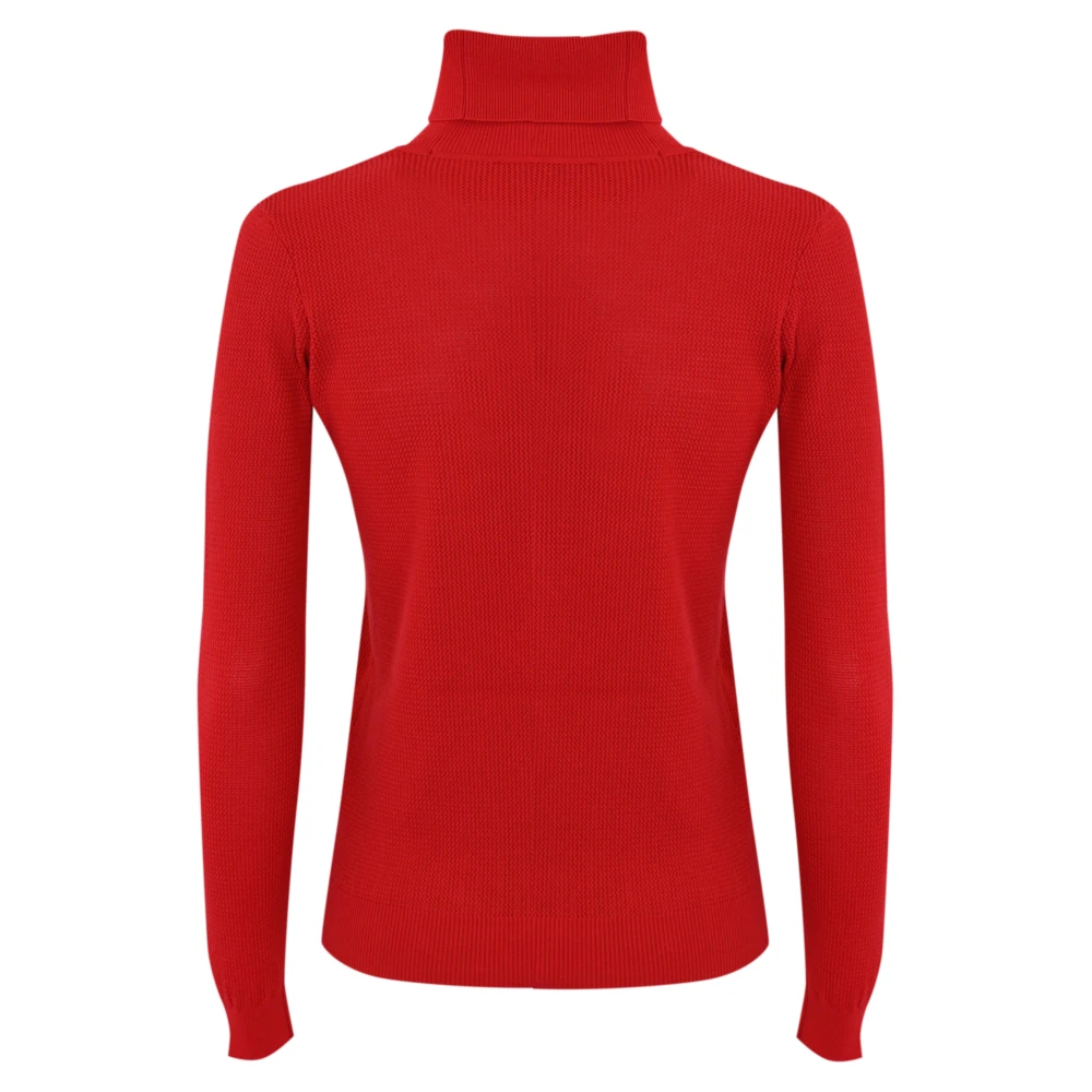 Elisabetta Franchi Rode Sweater met Logo Detail Red Dames