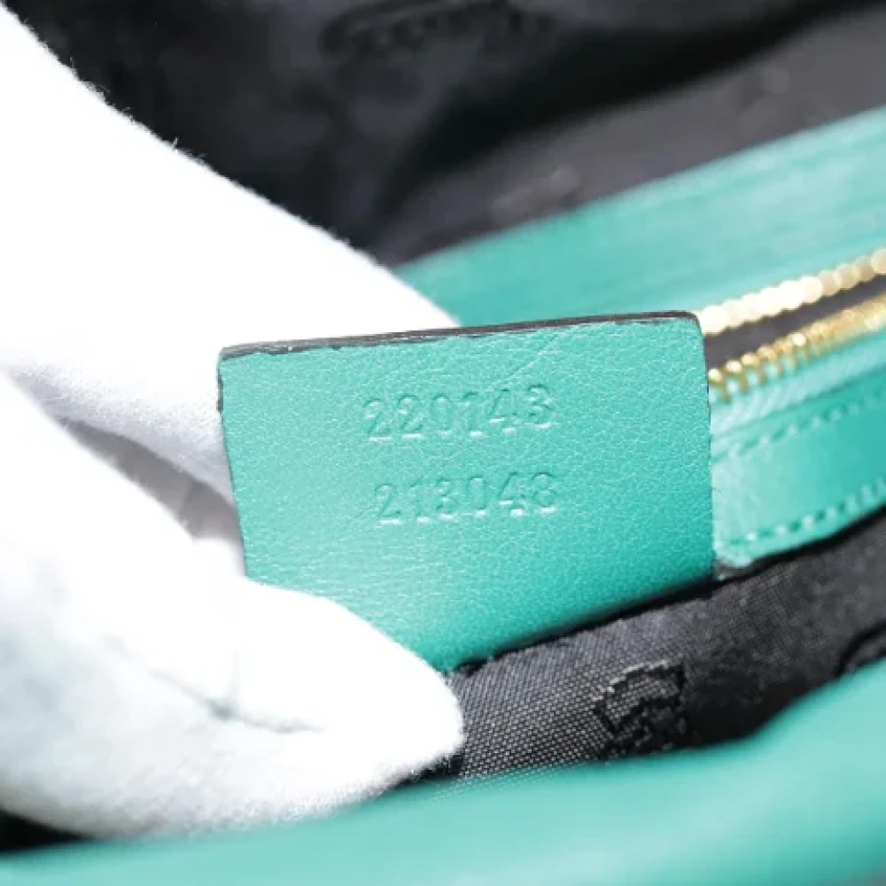 Gucci Vintage Pre-owned Leather shoulder-bags Green Dames