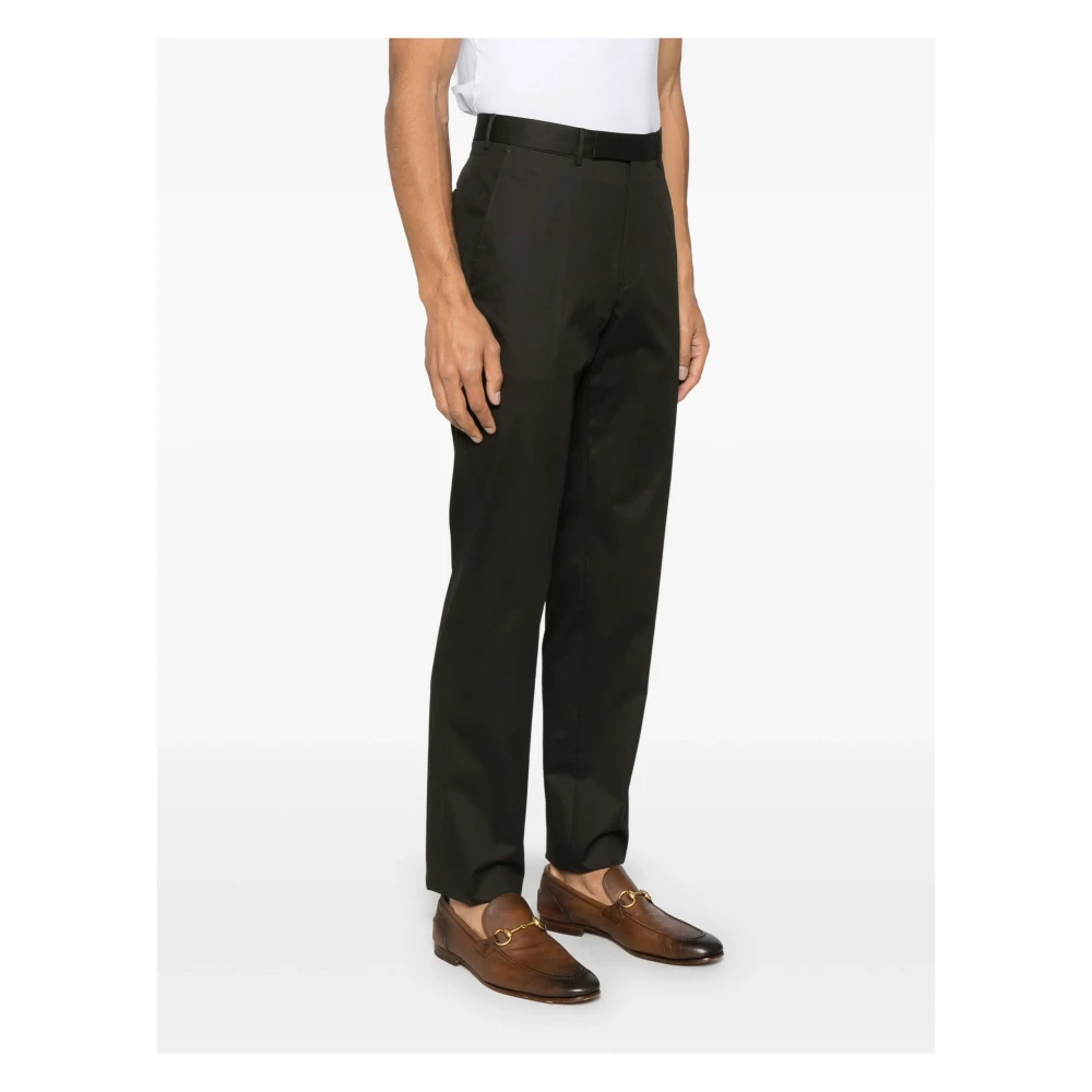 Ermenegildo Zegna Katoenen broek met zij- en achterzakken Brown Heren