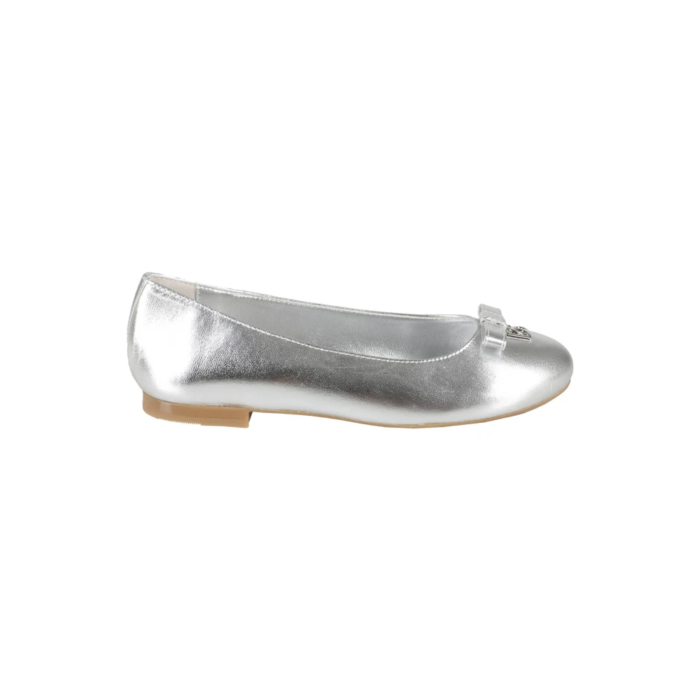 Dolce & Gabbana Laminerade Ballerina Skor Gray, Flicka