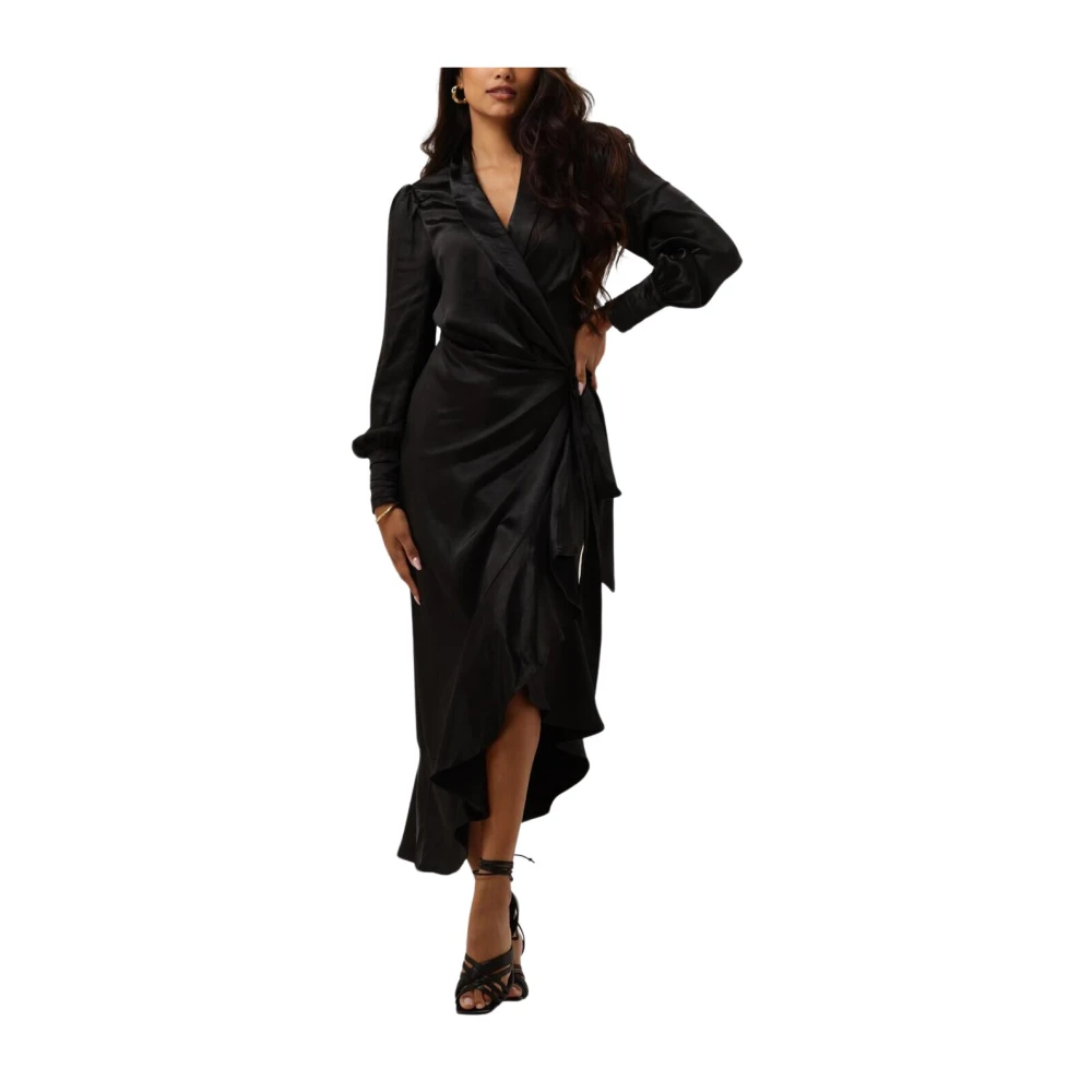 Notre-v Dames Jurken Nv-dorissa Satin Dress Black Dames