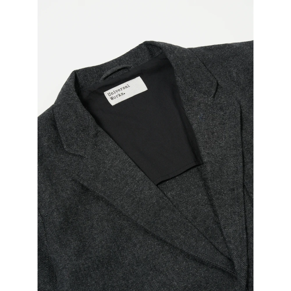 Universal Works Grijze Wol Twee-Knoop Jas Gray Heren