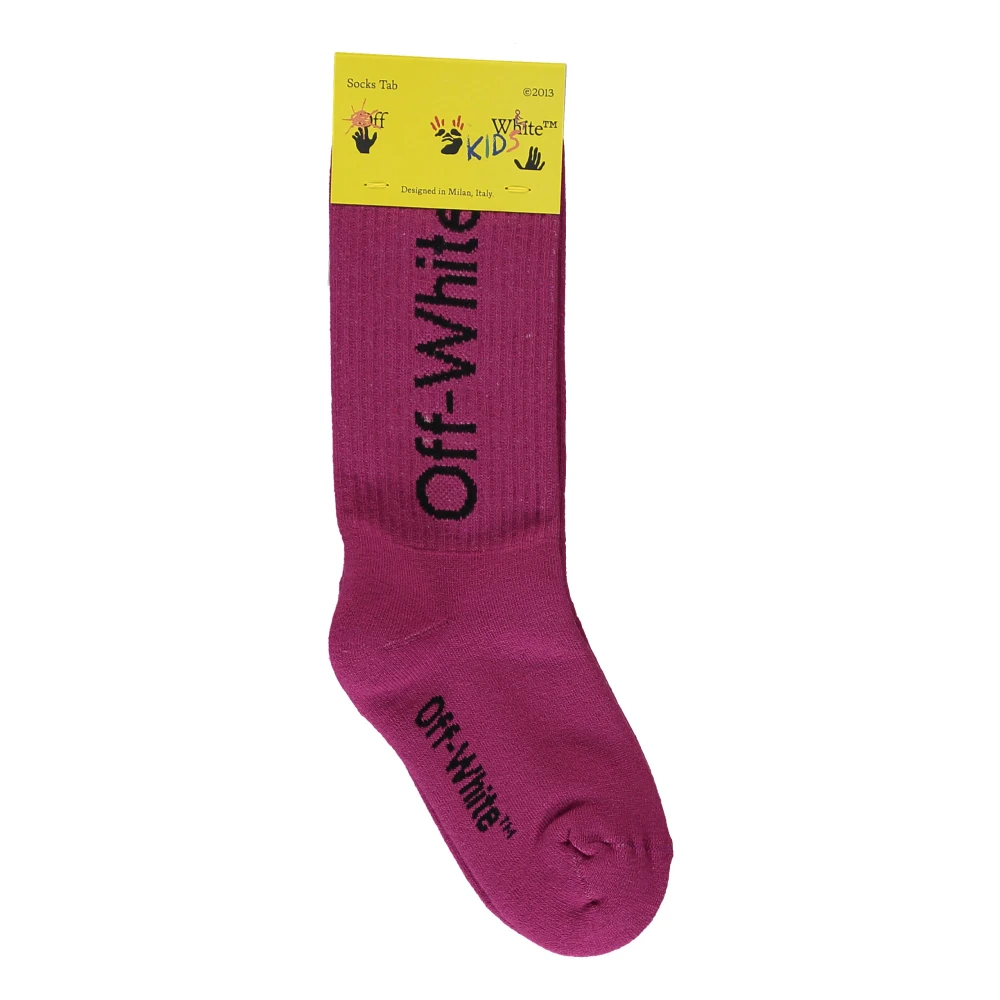 Off White Sokken met logo in contrasterende kleuren Pink Dames