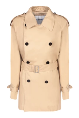 Kort trenchcoat med dubbelknäppning