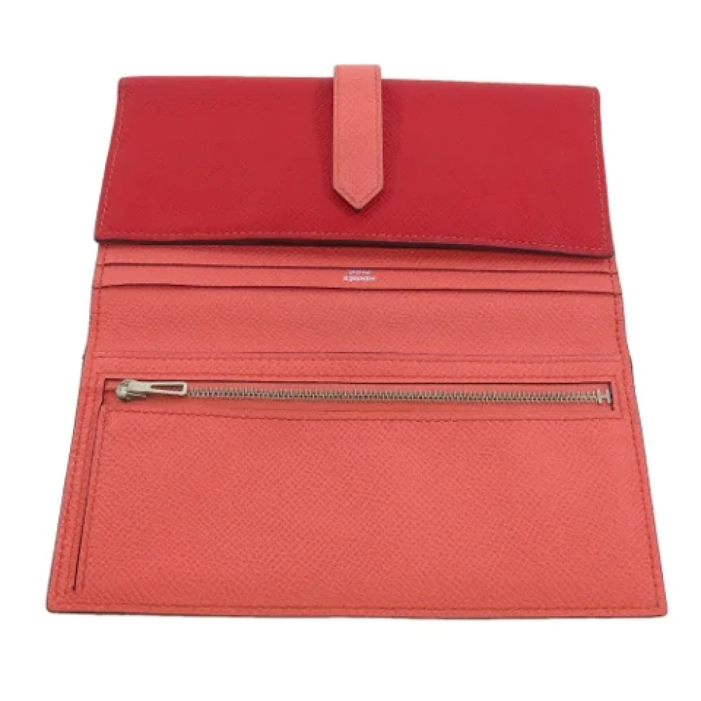 Hermès Vintage Pre-owned Leather wallets Red Dames