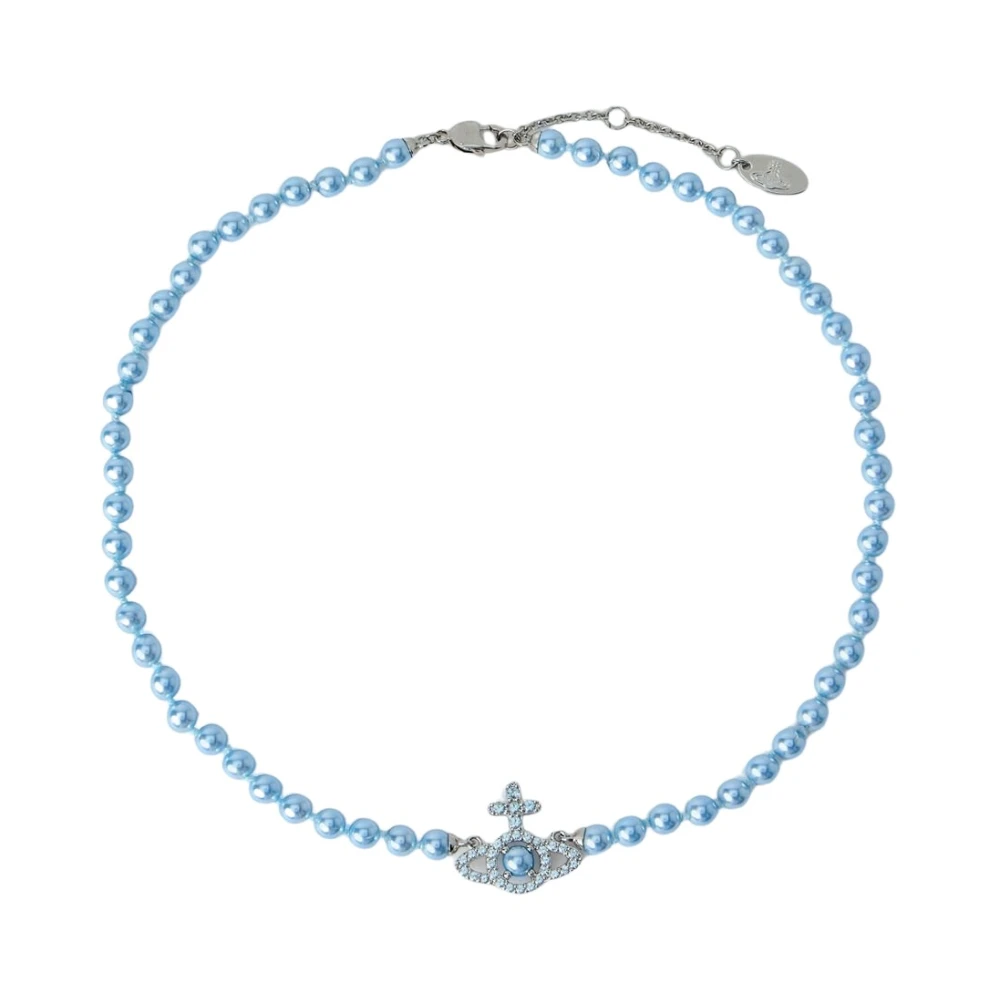Vivienne Westwood Women's Blue Olympia Pearl Pendant Necklace