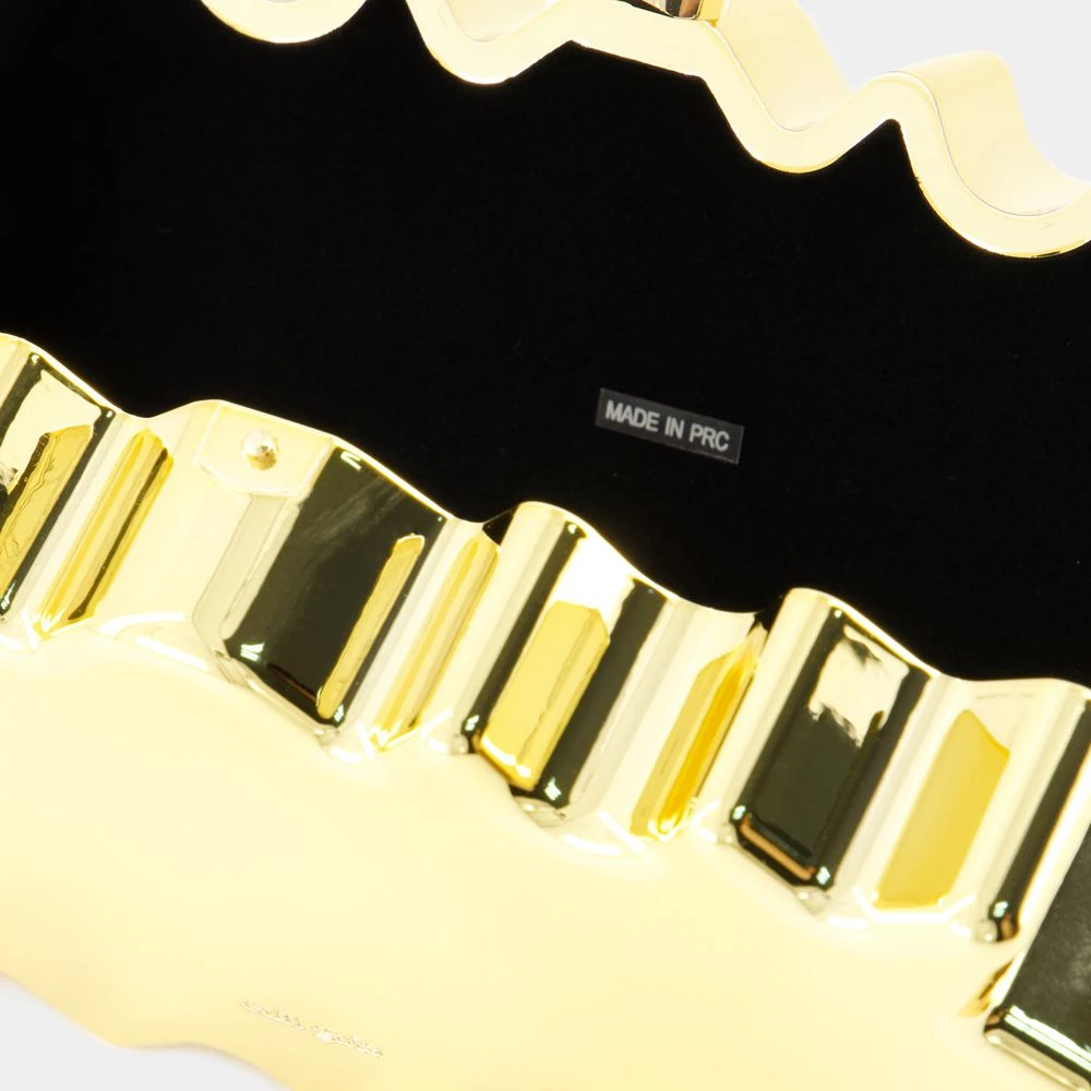 Cult Gaia Gouden Synthetische Paloma Clutch Handheld Yellow Dames