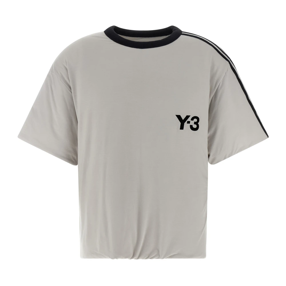 Y-3 Men's Gray T-Shirts, M, Padded T-Shirt