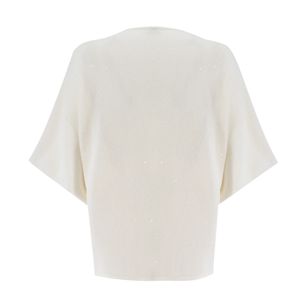 Panicale Elegant Boat-Neck Sweater Beige Dames
