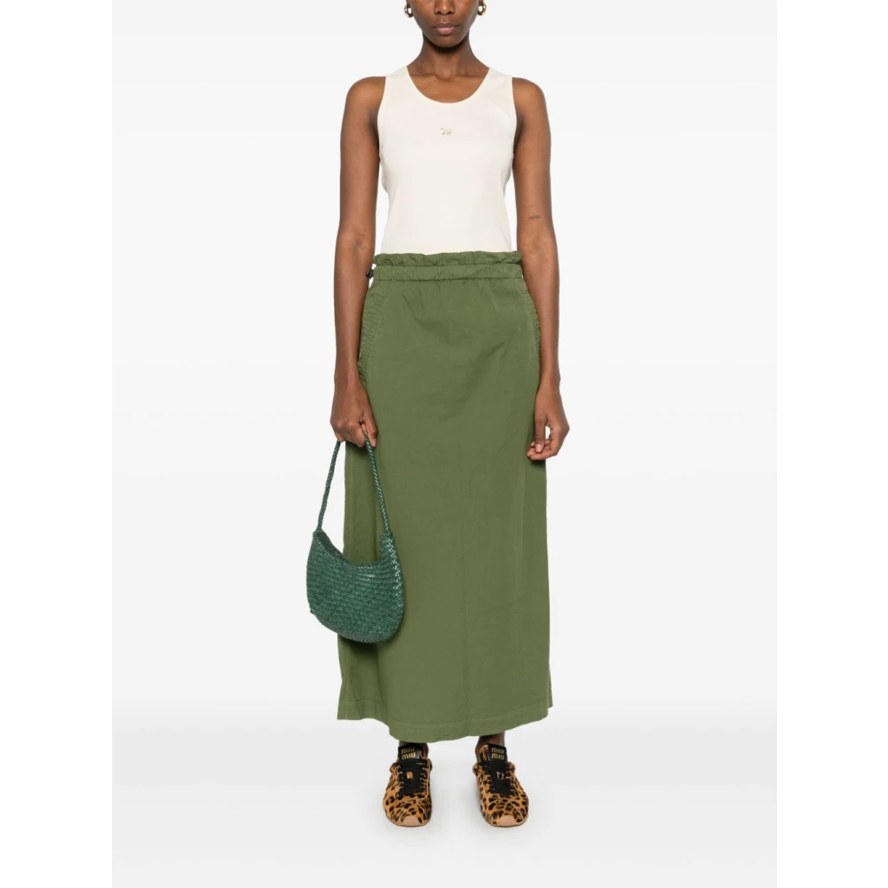 Maison Kitsuné Mouwloze top met scoop hals in ivoor Beige Dames