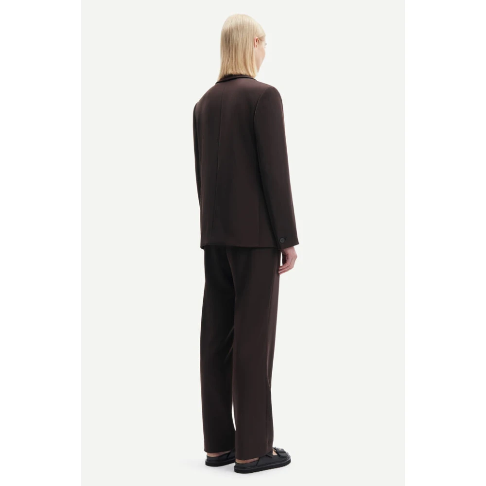 Samsøe Double Breasted Blazer Brown Dames