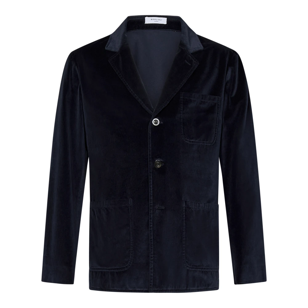 Boglioli Navy Blauw Blazer Katoenen Jas Blue Heren
