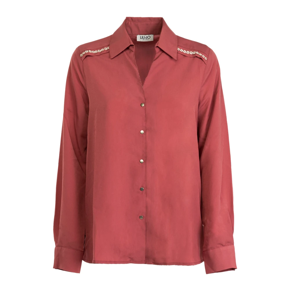 Liu Jo Elegante damesoverhemd met lange mouwen Pink Dames