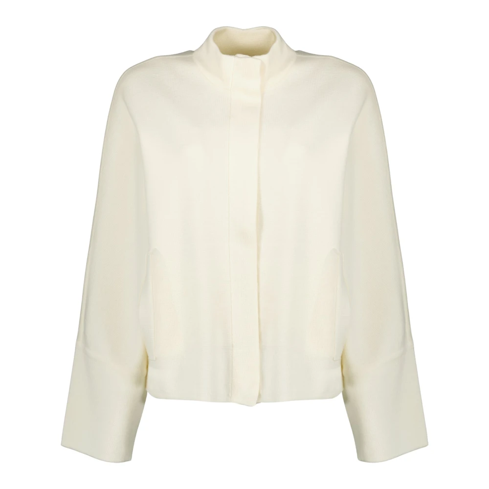 Max Mara , Light Jackets, Female, White, S, Knit Jacket