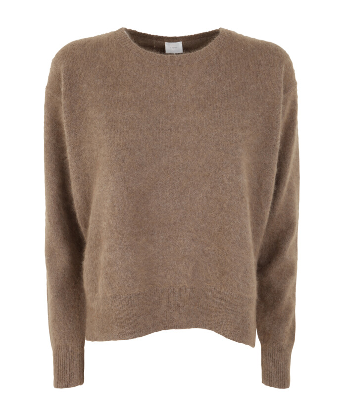camel-crew-neck-sweater-with-side-slits