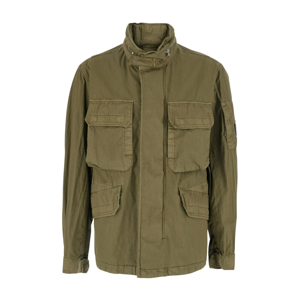C.p. Company Men's Green 50 Fili Wax Field Jacket