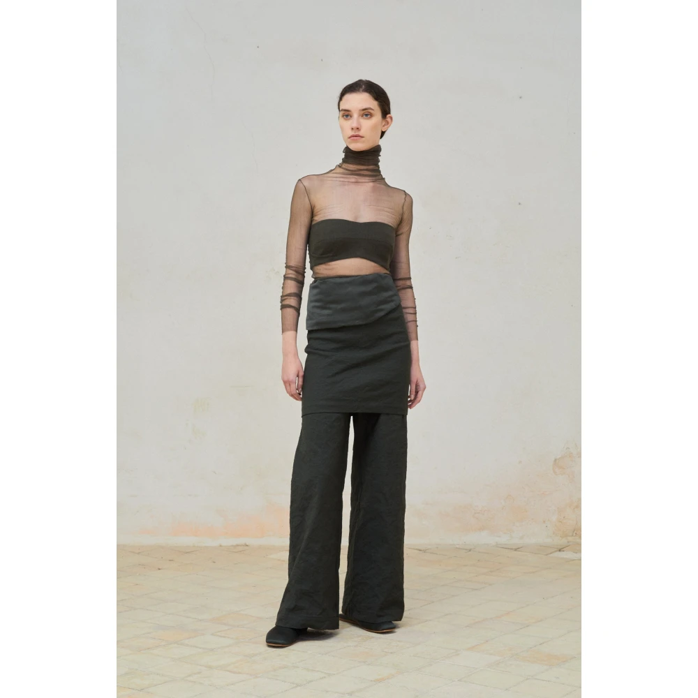 Cortana Hoge taille grafiet rok Turmalina Black Dames