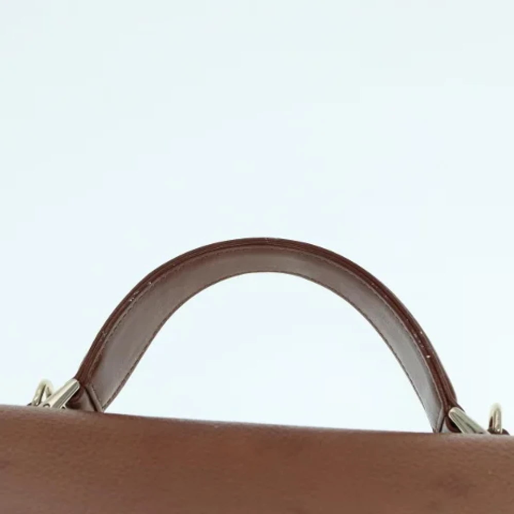 Burberry Vintage Pre-owned Leather handbags Brown Dames