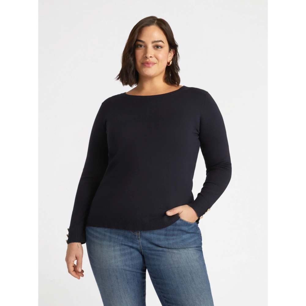 Fiorella Rubino Trui met Lenzing™ Ecovero™ Viscose Blue Dames