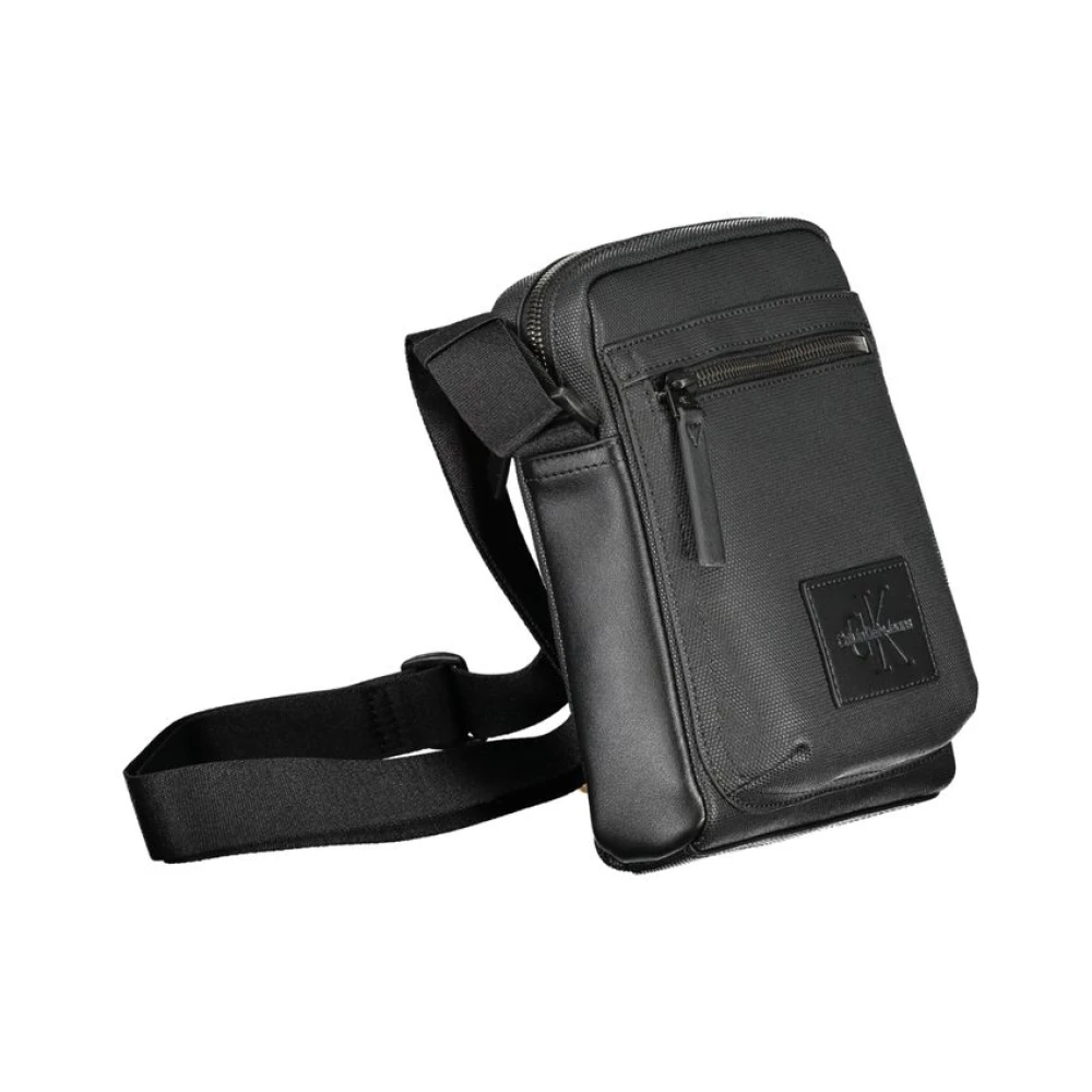 Calvin Klein Zwarte Schoudertas met Verstelbare Band Black Heren