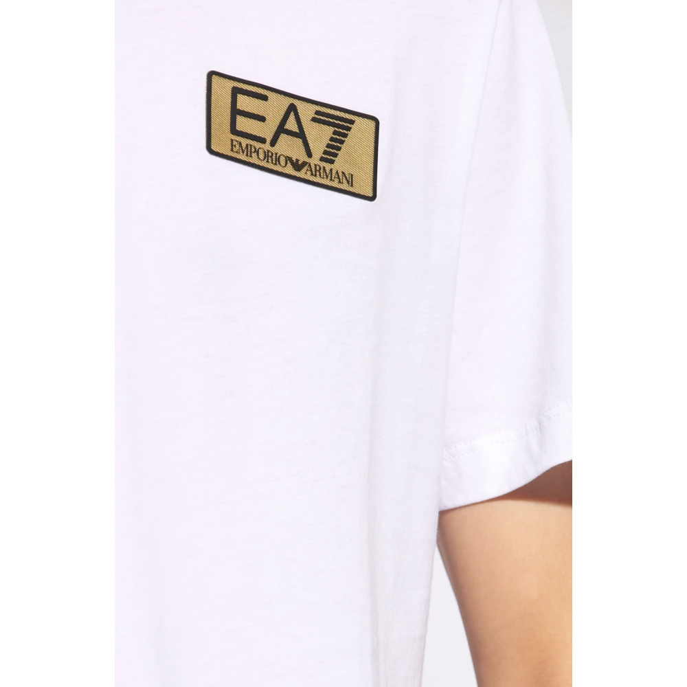 Emporio Armani EA7 T-shirt met logo White Heren