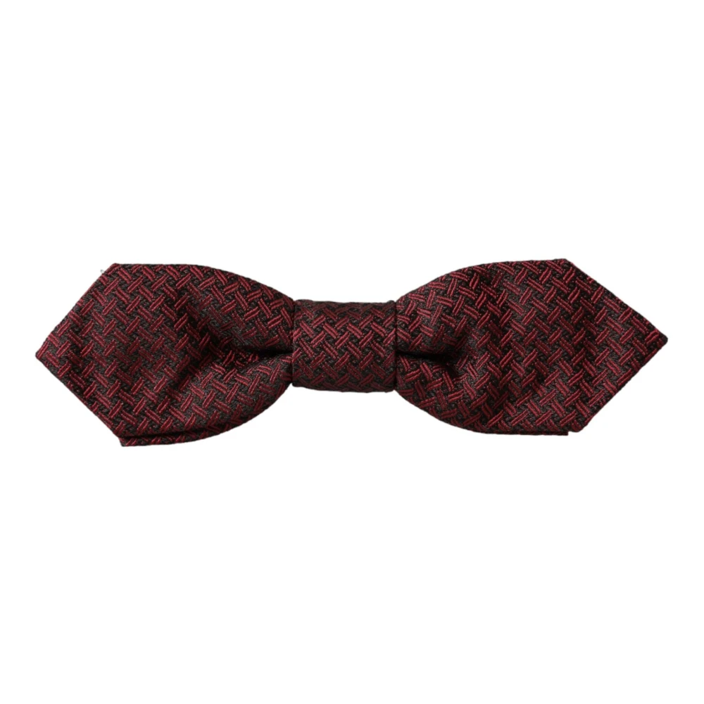 Dolce & Gabbana Mannelijk Rood Accessoires Heren, One Size, Silk Bow Tie