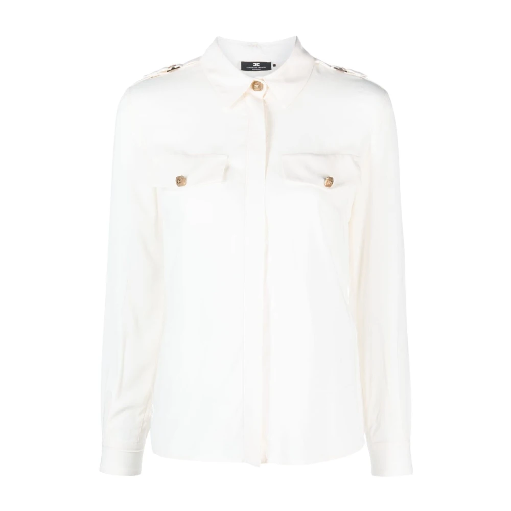 Elisabetta Franchi Witte Shirts voor Vrouwen White Dames
