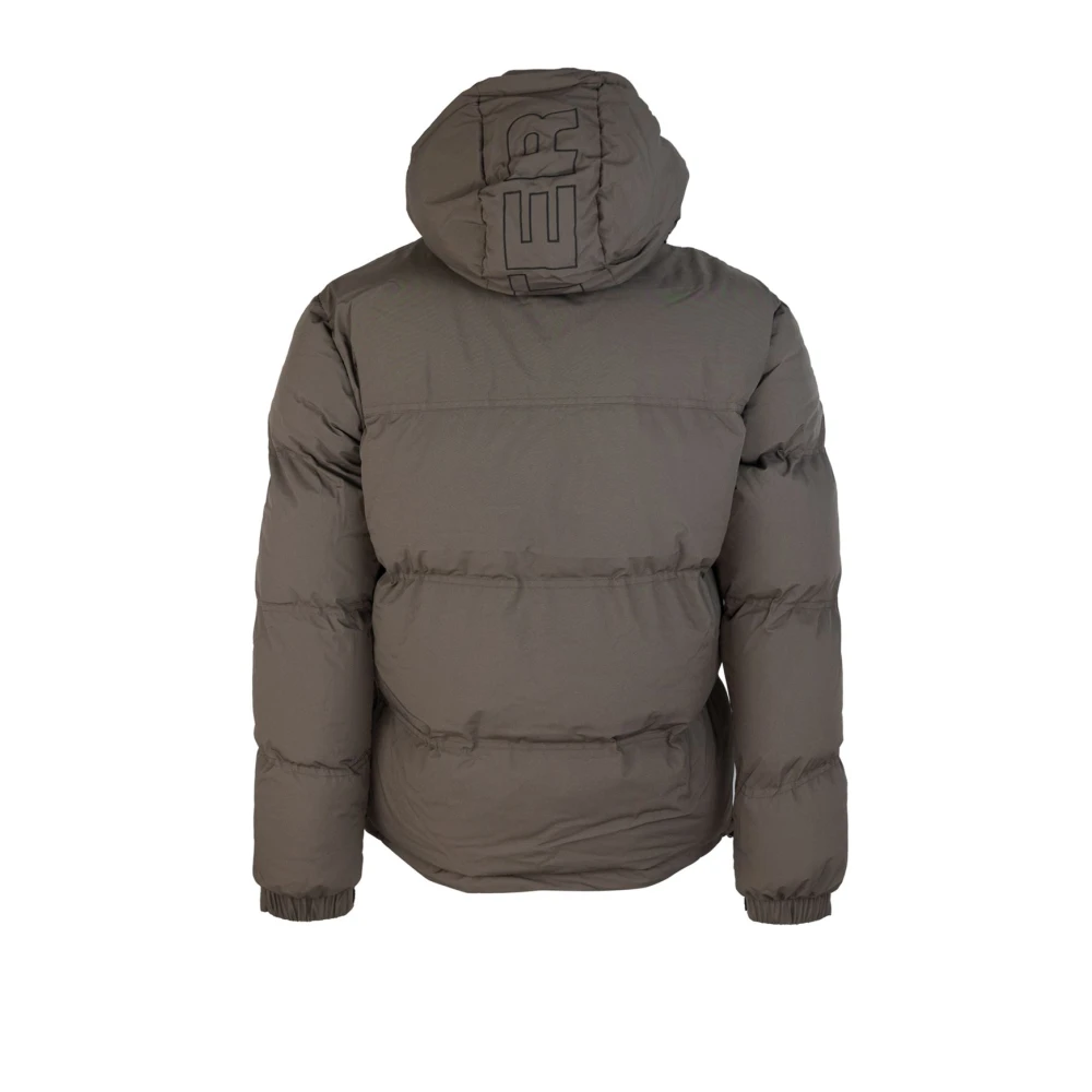 Iuter Bruine Waterdichte EcoDown Hoodiejas Brown Heren