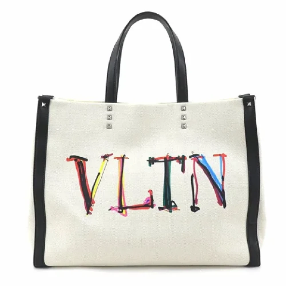 Valentino Vintage Pre-owned Canvas totes White Dames