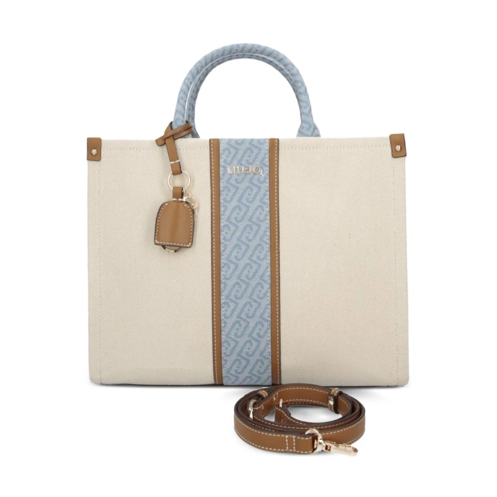 Liu Jo Vrouw Beige Tassen Dames, One Size, Katoen, M Tote