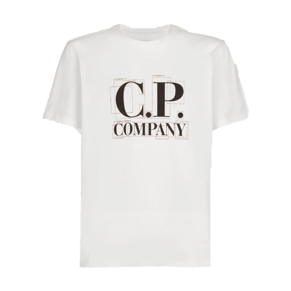 C.P. Company Grote Grafische Logo T-shirt White Heren