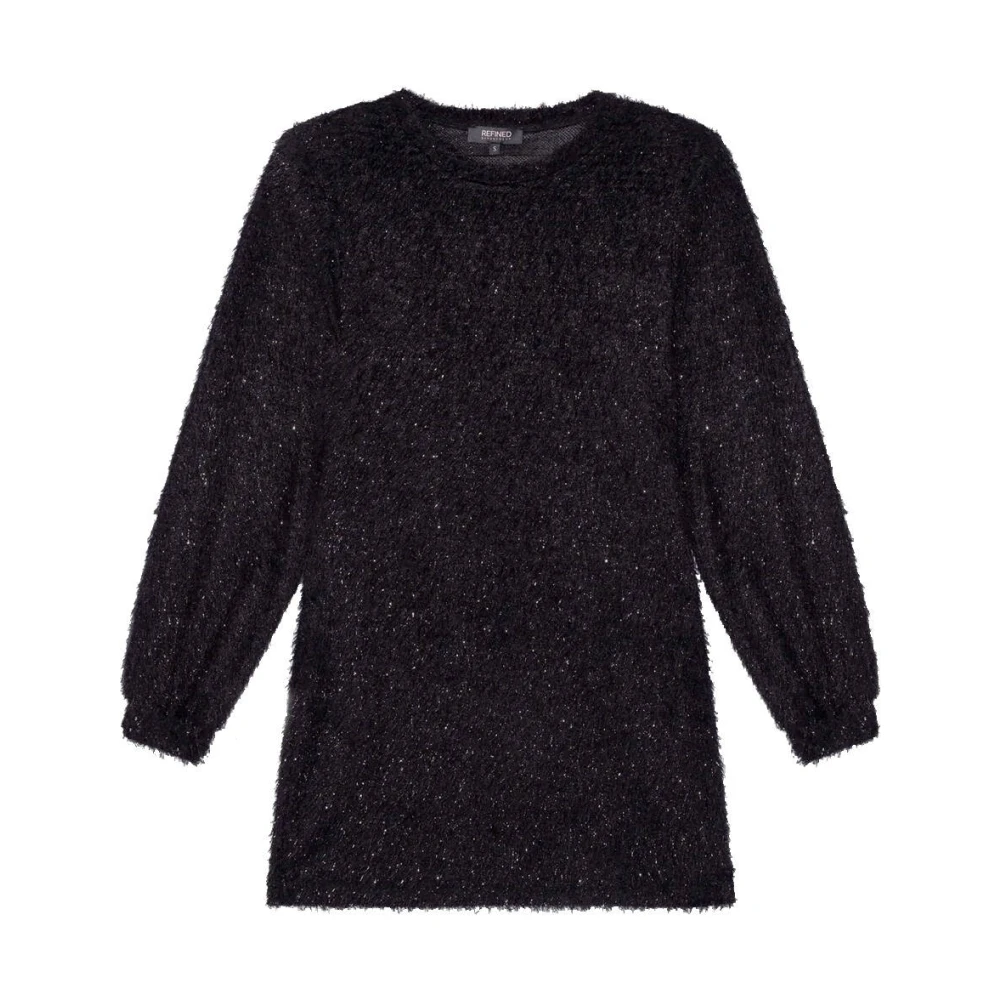 Refined Department Marjo Jurk Elegante Zwarte Jurk Black Dames