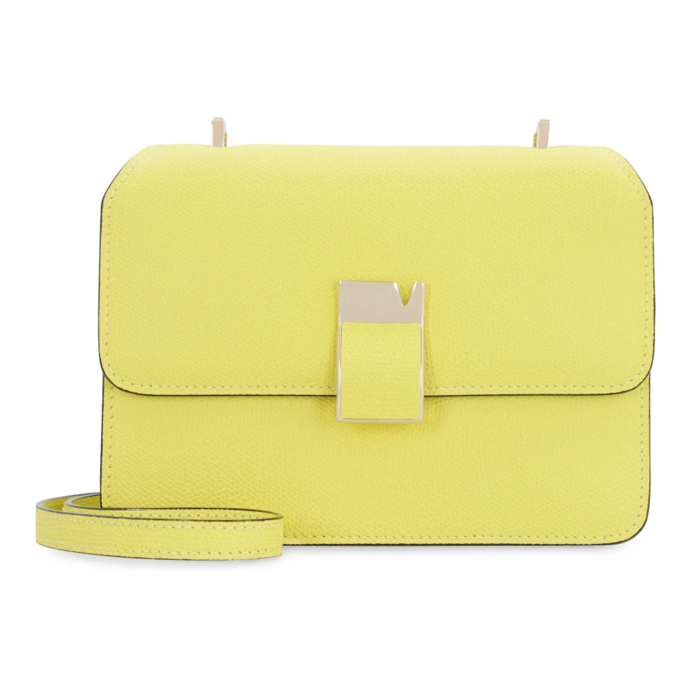 Valextra Mini leren crossbody tas Yellow Dames