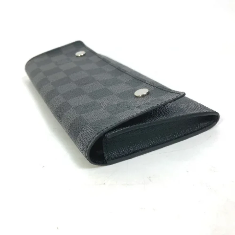 Louis Vuitton Vintage Pre-owned Cotton wallets Black Dames