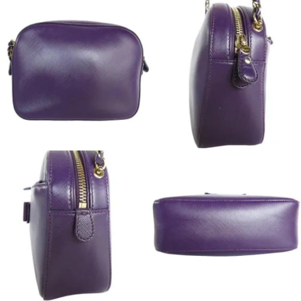 Salvatore Ferragamo Pre-owned Leather shoulder-bags Purple Dames