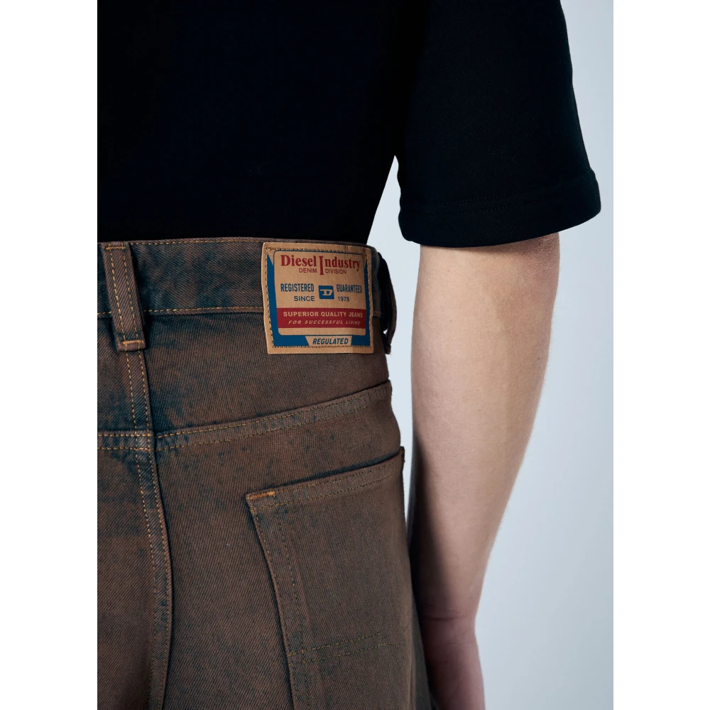 Diesel D-Macro S3 Geverfde Finish Jeans Brown Heren